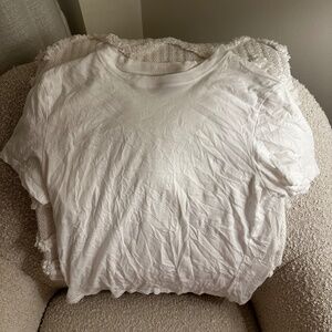 TNA White Soft Feels All-Time T-Shirt Size S